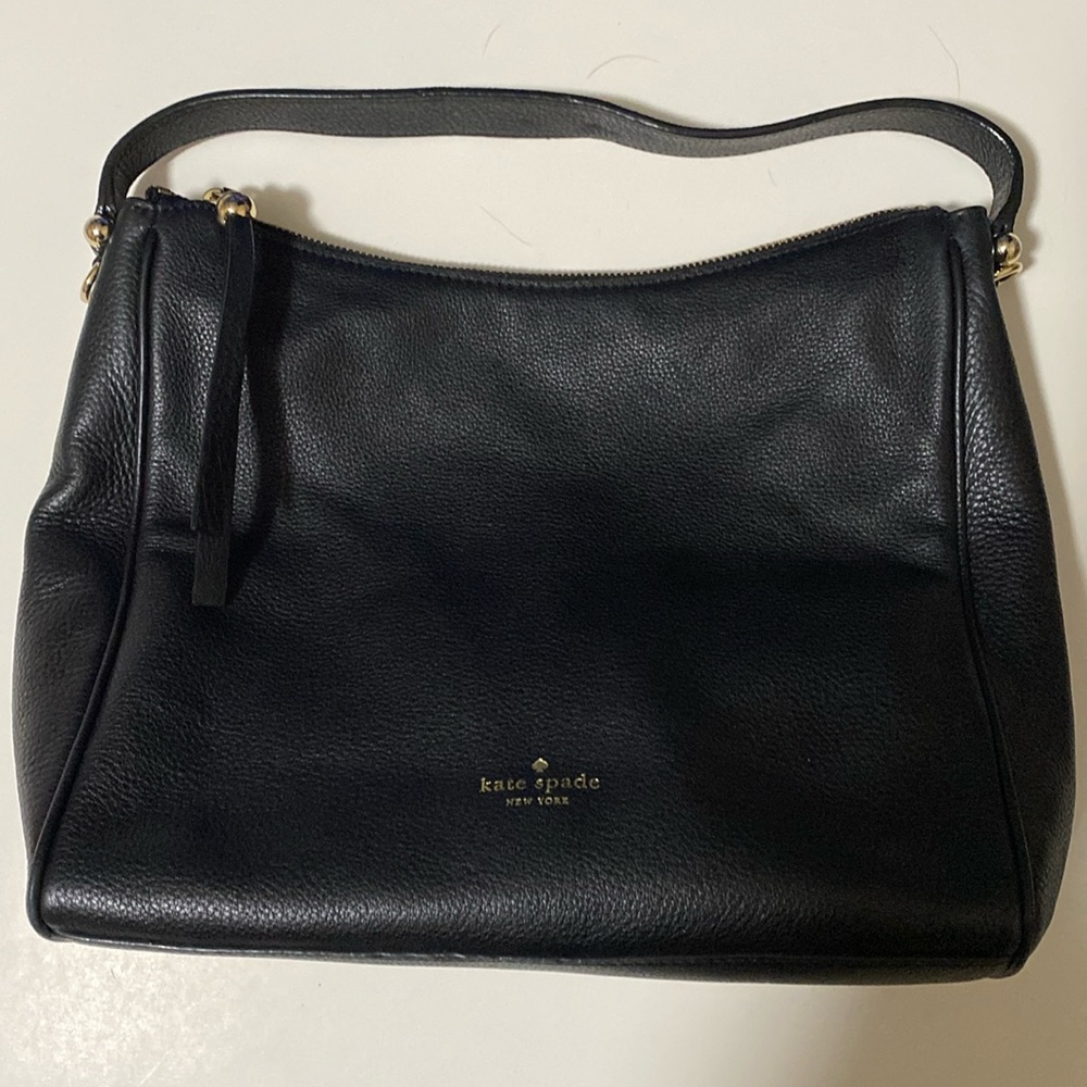 Black Leather Kate Spade purse with dust bag